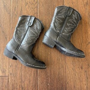Black Western Youth Cowboy Boots
